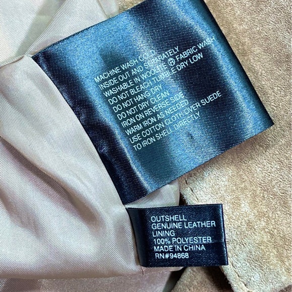 Bernardo womens suede leather jacket coat, Size L - Picture 7 of 7